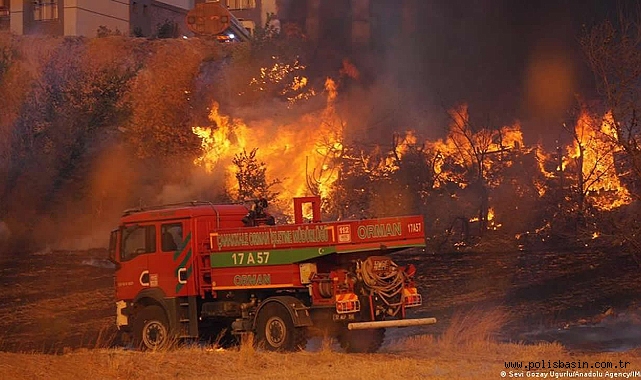 Çanakkale'deki orman yangını ile mücadele sürüyor