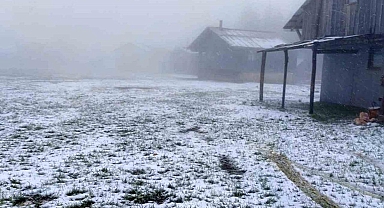 Bahar beklenirken kış geldi, yüksek kesimler beyaz örtüyle kaplandı