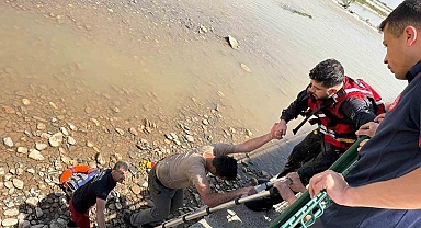 Batman Çayı’nda akıntıya kapılan vatandaşı AFAD ekipleri kurtardı