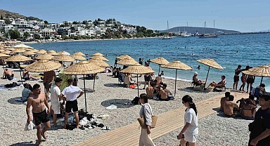 Bodrum’da sahiller doldu taştı