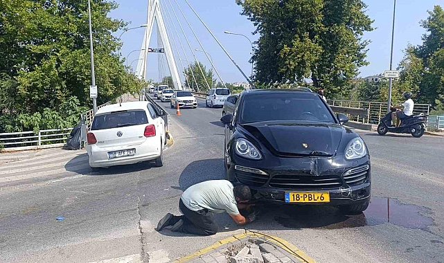 Karşı yola geçmek için alt geçidi kullanmadı, kaza kaçınılmaz oldu