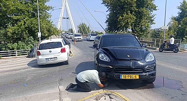 Karşı yola geçmek için alt geçidi kullanmadı, kaza kaçınılmaz oldu