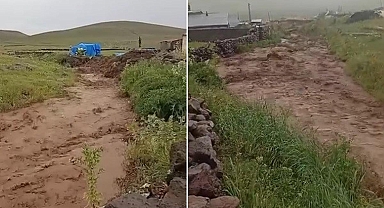 Meteoroloji'nin uyarısının ardından Kağızman’ı sel vurdu