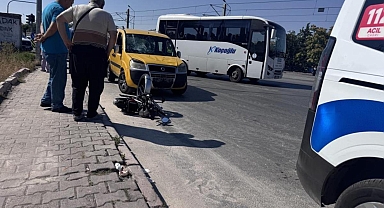 Ticari aracın çarptığı elektrikli bisiklet sürücüsü ağır yaralandı